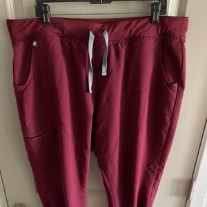 FIGS Zamora jogger scrub pants size 2XL Burgundy